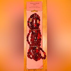 Elegant Potterybarn Red Beaded Multi Use